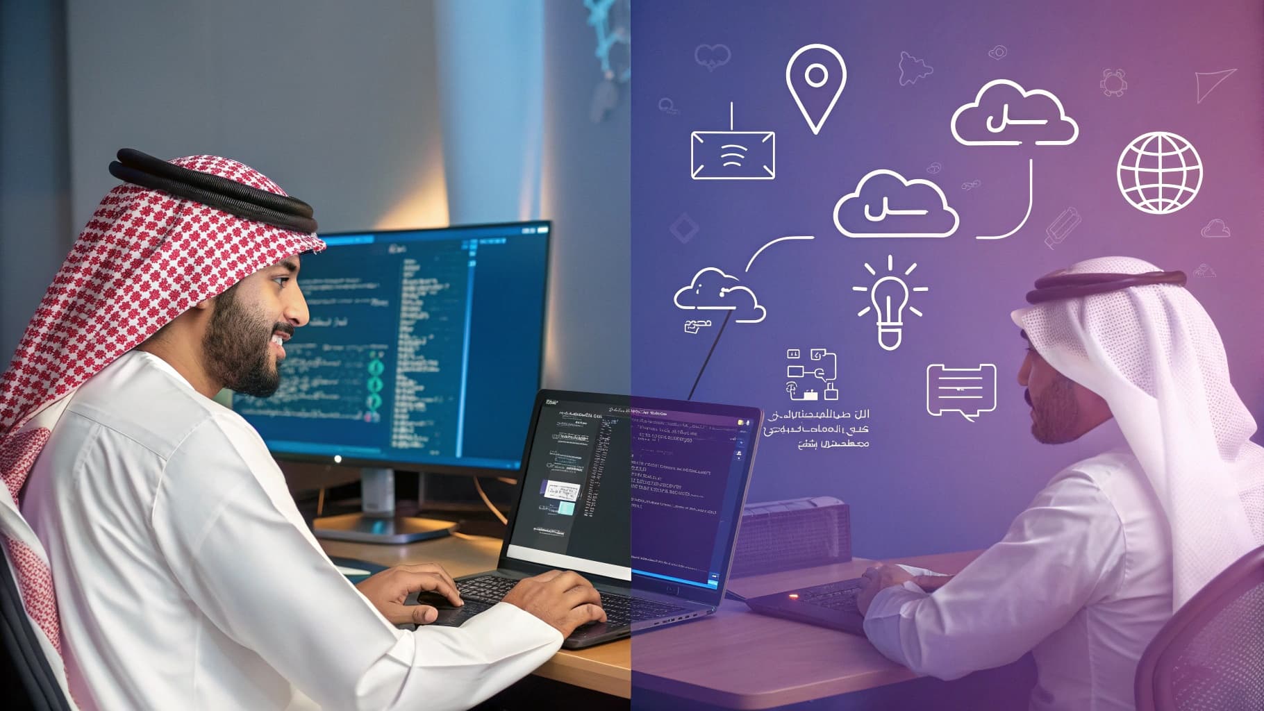 رحلة تحول مهني من وظيفة تقليدية إلى مهندس تقني في السعودية